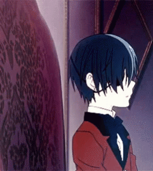 Kuroshitsuji Sebastian Offers Cake To Ciel Phantomhive GIF