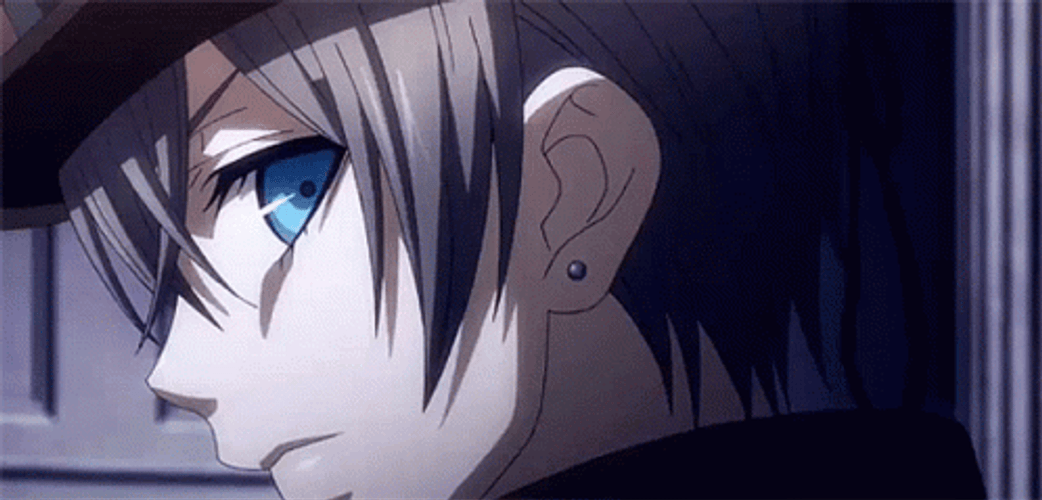 Kuroshitsuji Side Profile Of Blue Eyes Ciel Phantomhive GIF