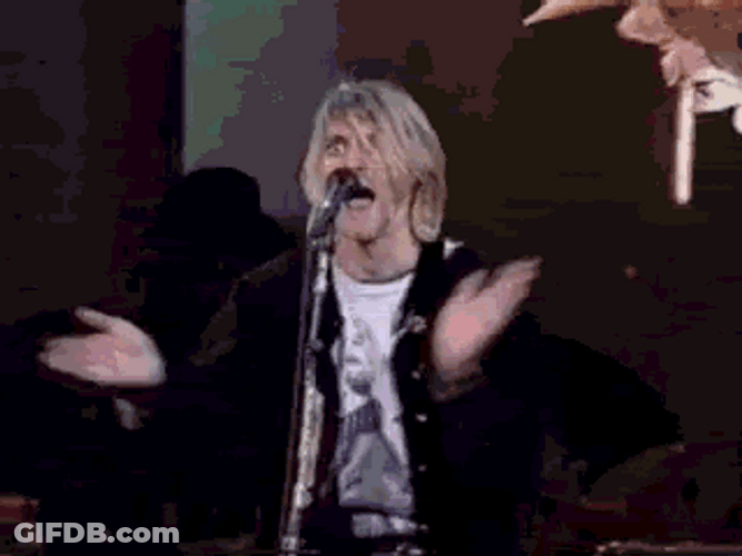 Kurt Cobain Clapping GIF
