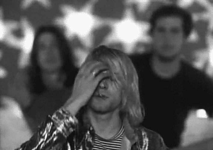 Kurt Cobain Finger Comb GIF