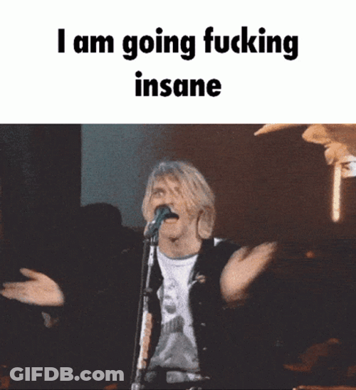 Kurt Cobain Going Insane GIF