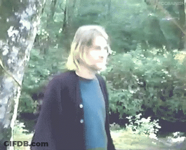 Kurt Cobain Goodbye Wave GIF