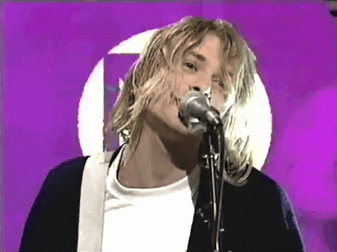 Kurt Cobain Head Tilt Sing GIF