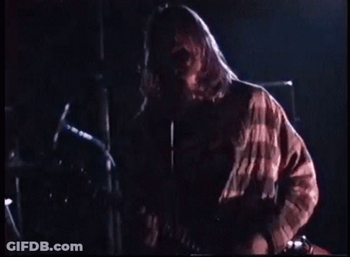 Kurt Cobain Headbang GIF
