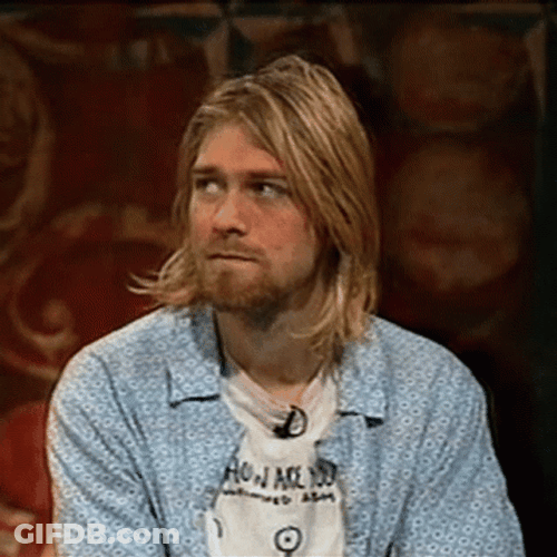 Kurt Cobain Looking Sideways GIF