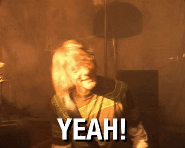 Kurt Cobain Nirvana Yeah GIF