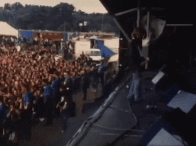 Kurt Cobain Stage Jump GIF