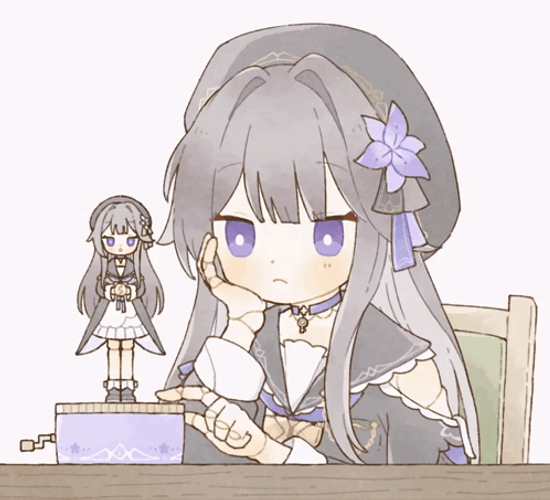 Kuru Kuru Herta Playing Jewelry Box GIF