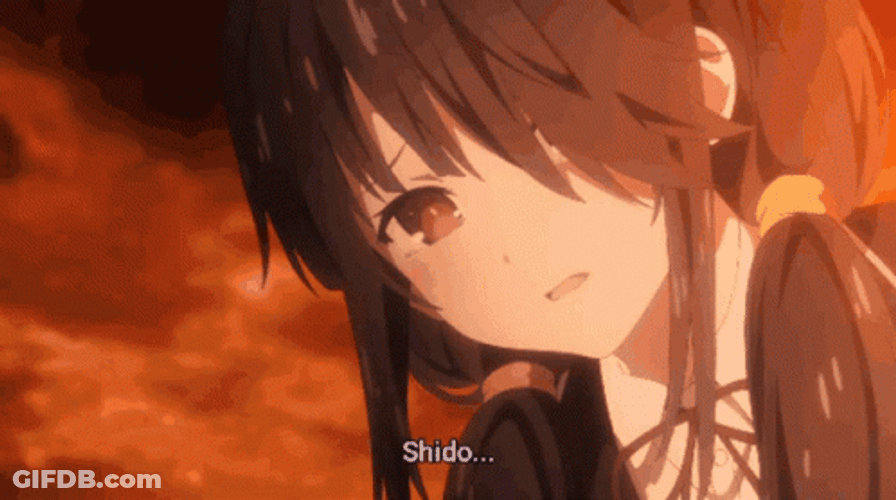 Kurumi Tokisaki Kissing Shido GIF