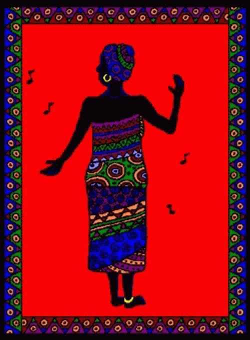 Kwanzaa Dancing Art GIF