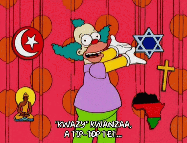 Kwazy Kwanzaa Krusty The Clown GIF