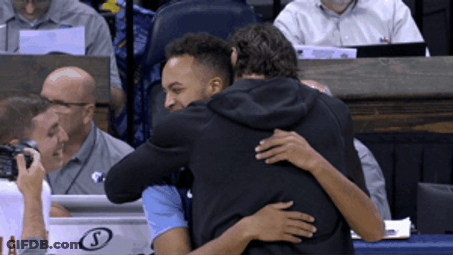 Kyle Anderson Boban Marjanovic Hug GIF