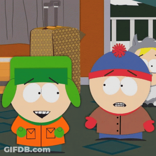 Kyle Broflovski And Stan Marsh High Five GIF