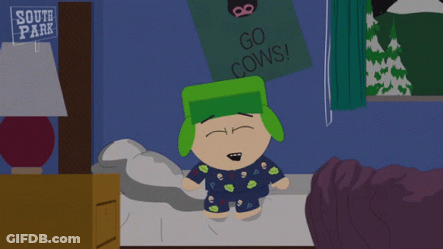 Kyle Broflovski Crying In Bed GIF