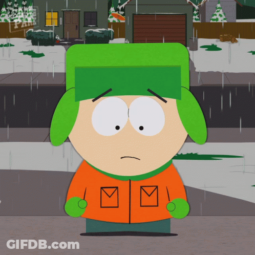 Kyle From South Park In Orange Jacket GIF