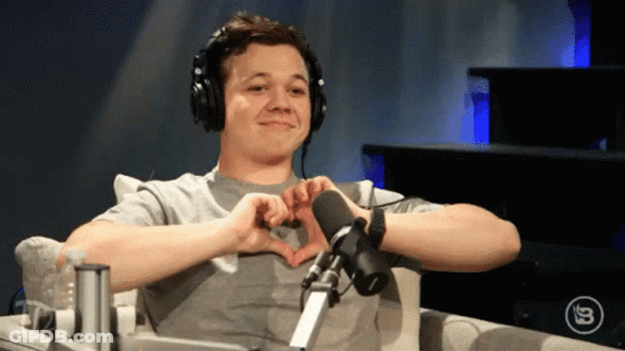 Kyle Howard Rittenhouse Heart Hand Signal GIF