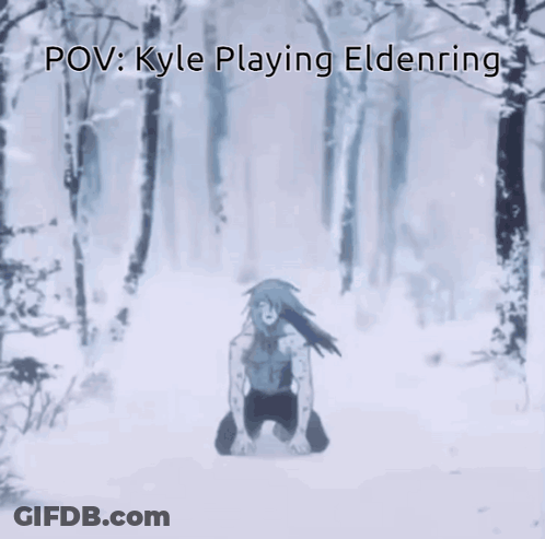 Kyle Is Playing Elden Ring In The Snowy Forest GIF