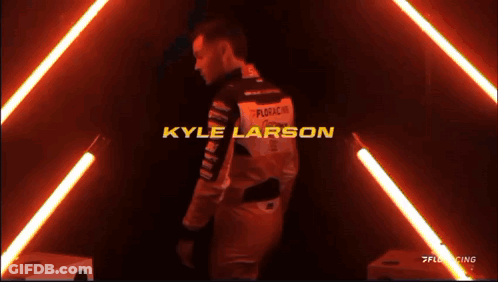 Kyle Larson Black And White Jacket GIF