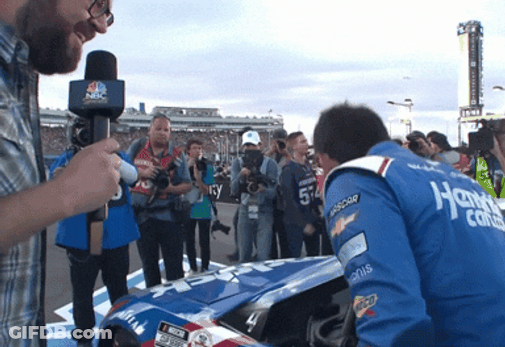 Kyle Larson Drinking GIF