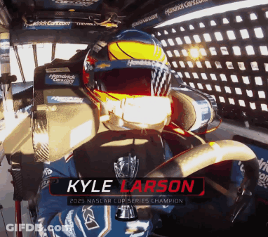 Kyle Larson Is The Winner Of The Nascar Cup Series In 2025 GIF
