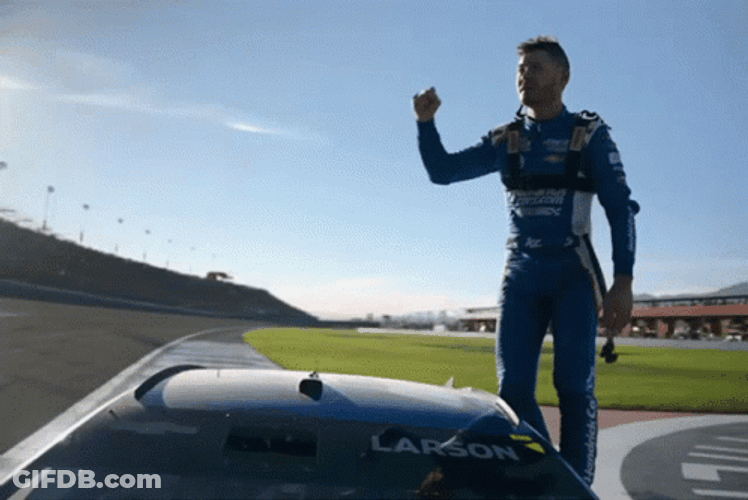 Kyle Larson Showing Strong Arms GIF