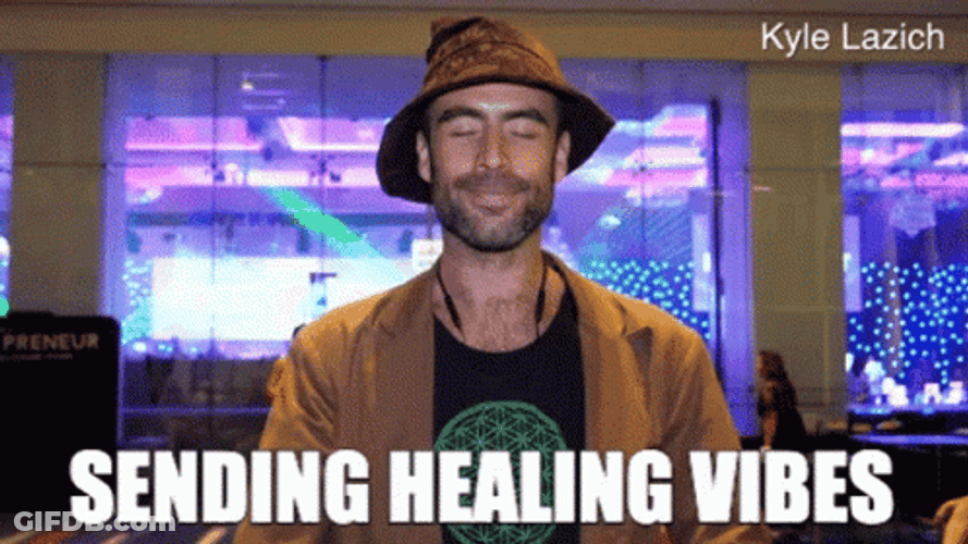 Kyle Lazich Sending Healing Vibes GIF