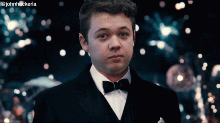 Kyle Rittenhouse Fireworks Raising Glass Meme GIF