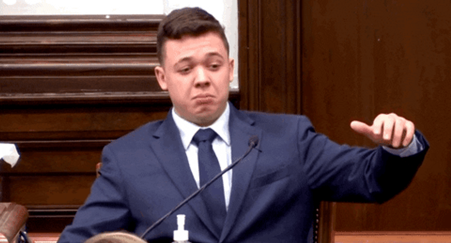 Kyle Rittenhouse Sobbing During Court Trial GIF