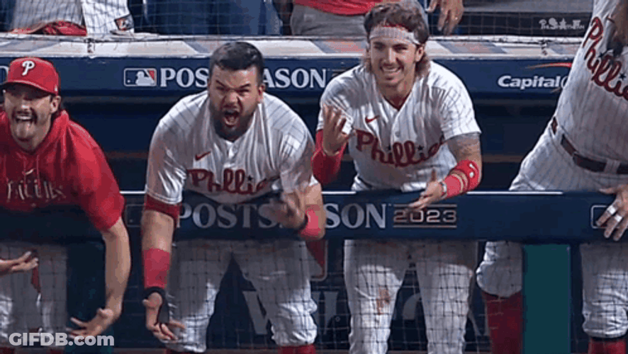 Kyle Schwarber Cheering GIF