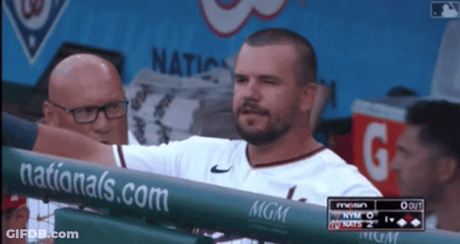 Kyle Schwarber Chilling In The Huddle GIF