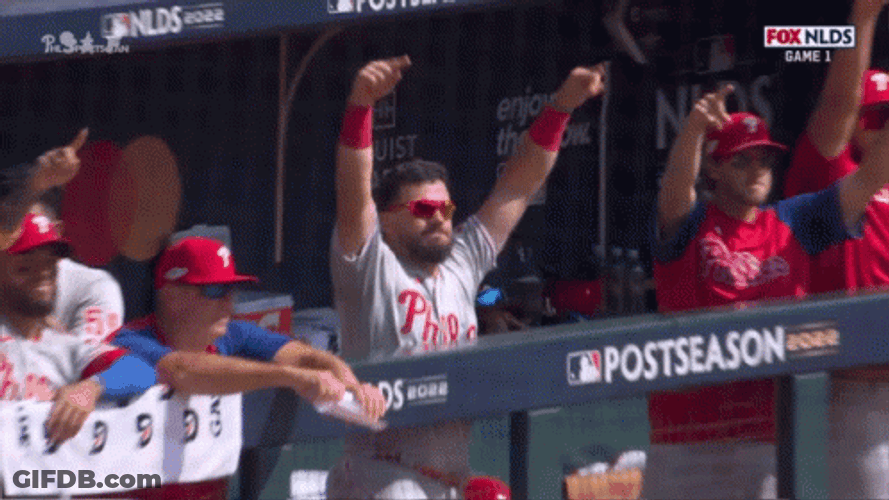 Kyle Schwarber Hands In The Air GIF