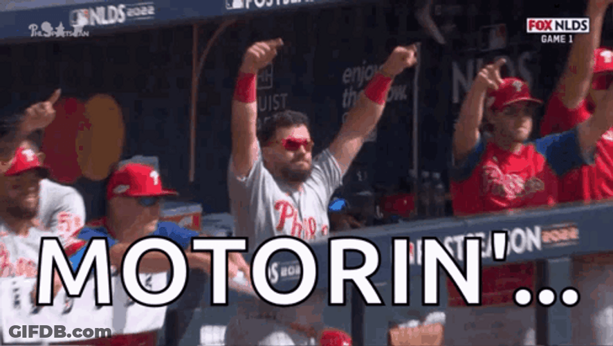 Kyle Schwarber Motoring GIF