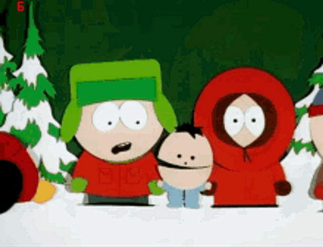 Kyle South Park Kicks Baby GIF