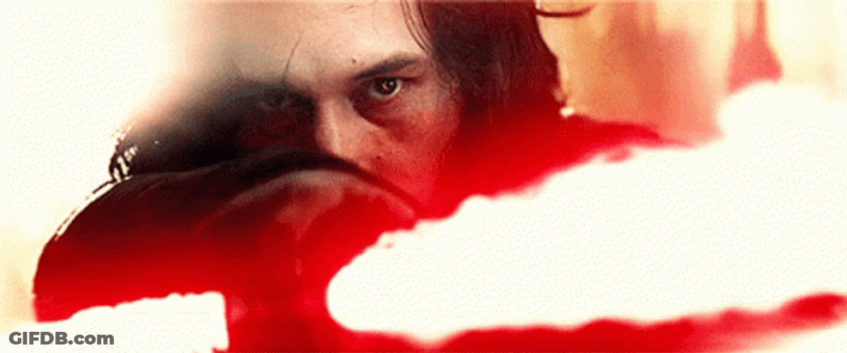 Kylo Ren Star Wars Lightsaber Laser Stare GIF