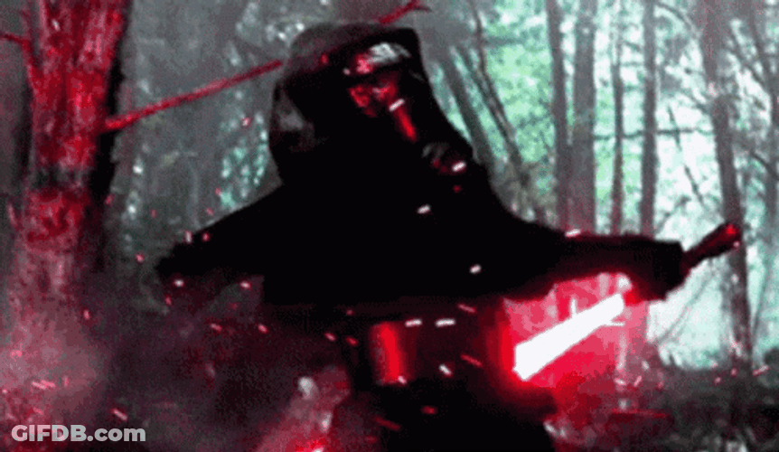 Kylo Ren Star Wars Lightsaber Slash GIF