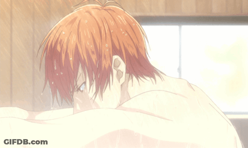 Kyo Sohma Showering Fruits Basket Anime GIF
