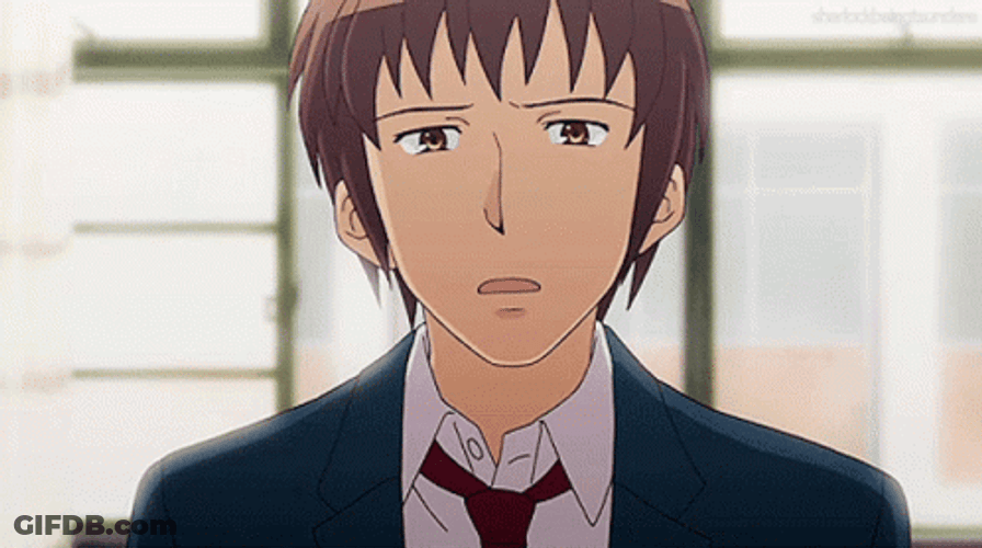 Kyon Face Palm GIF