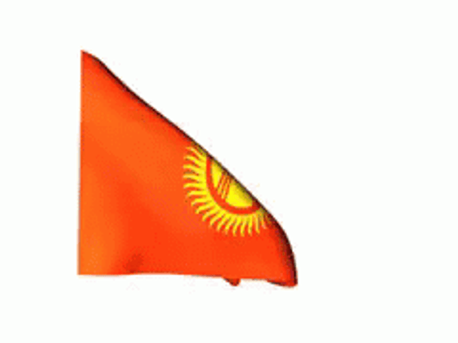Kyrgyzstan Flag In The Wind GIF