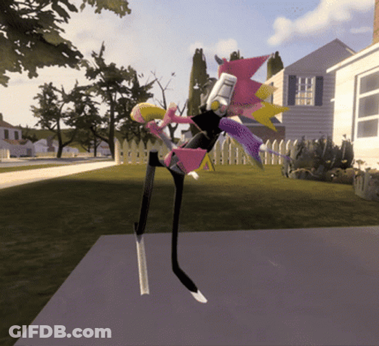 L Dance Weird Character GIF