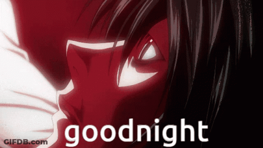 L Death Note Goodnight GIF