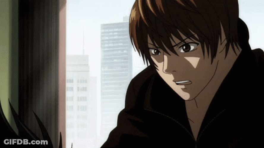 L Death Note Kicked Light Yagami GIF