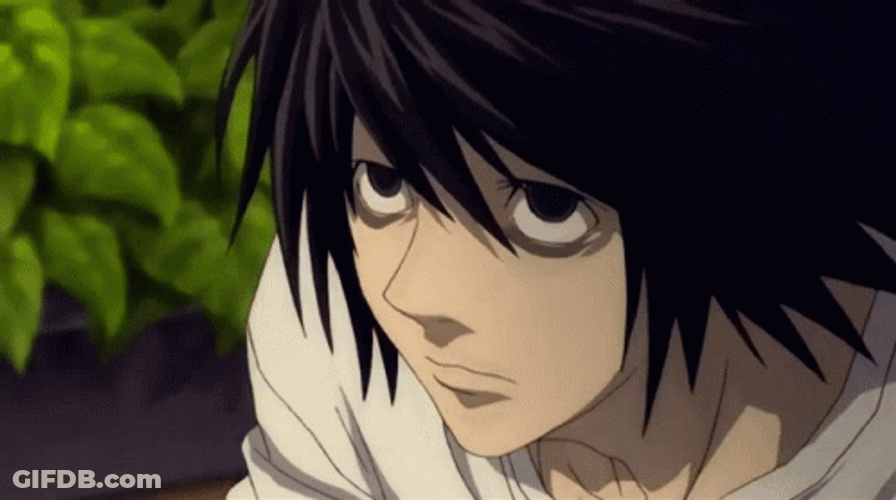 L Death Note Smiling GIF