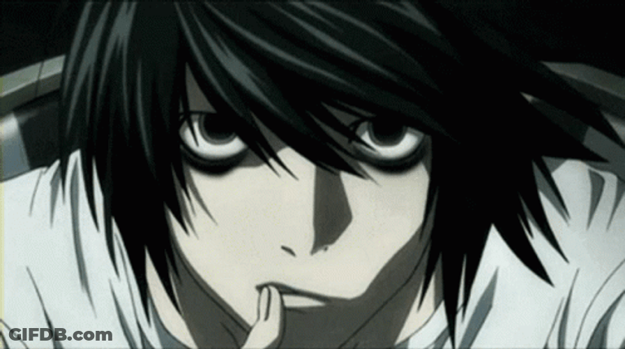 L Death Note Wiping Lips GIF