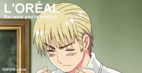 L' Oreal Because You 'Re Worth It Is Written Above A Cartoon Character GIF