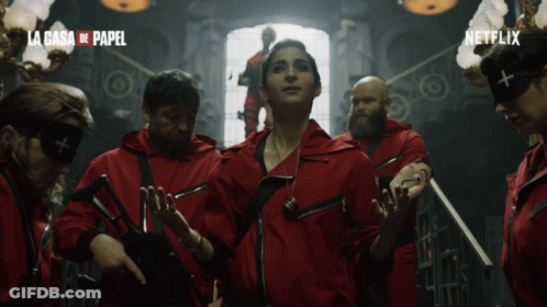 La Casa De Papel Group Poster GIF