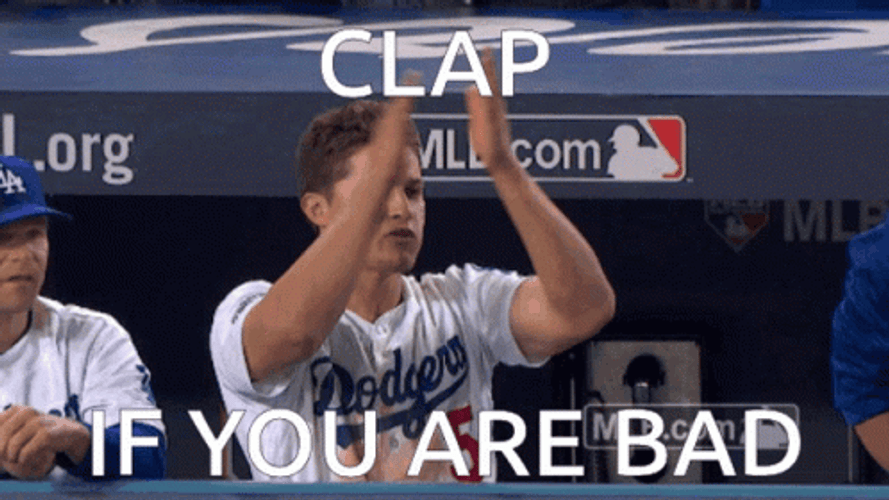 LA Dodgers Corey Seager Clap Bad GIF