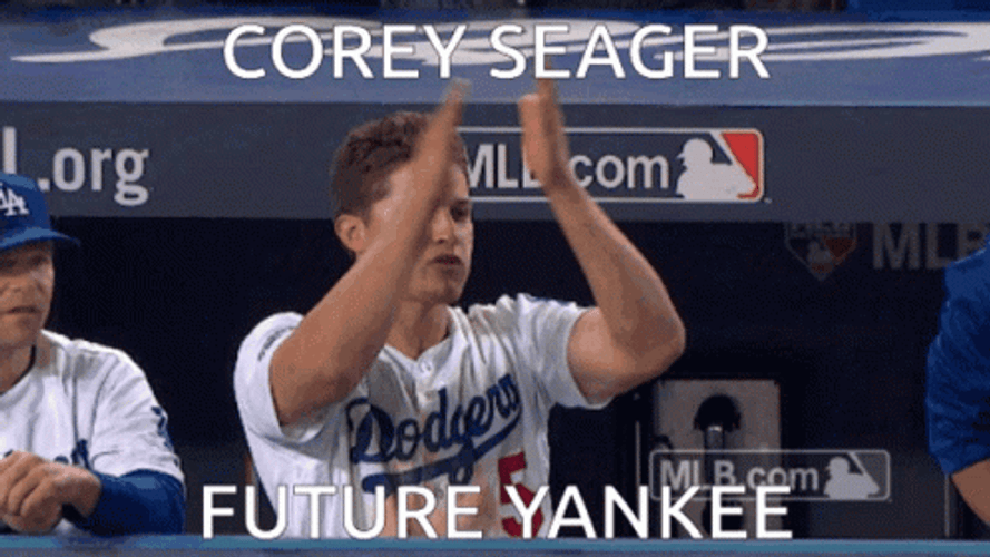 LA Dodgers Corey Seager Clap GIF