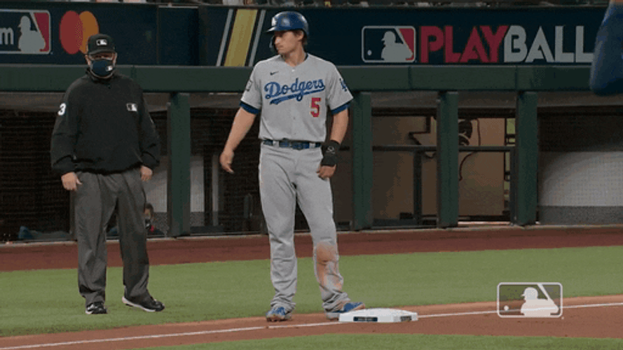 LA Dodgers Corey Seager Game Fist Bump GIF
