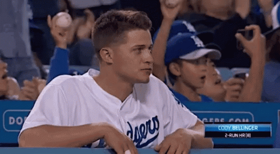 LA Dodgers Corey Seager Watching GIF
