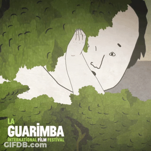 La Guarimba Film Festival Poster Man Covering Face GIF